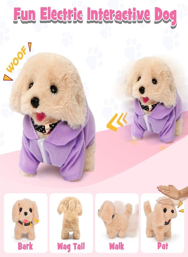 Cleboen 17pcs Robot Dog Toys for Girls Kids Boys 3-6, Realistic Interactive Robot Puppy Dog Plush Toys with Walk & Bark, Pretend Play Puppy Pet Care Playset, 3 4 5 6 Year Old Girl Birthday Gift Ideas - Image 3